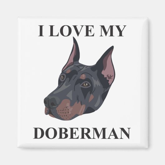 Doberman Liebe Magnet (Vorne)