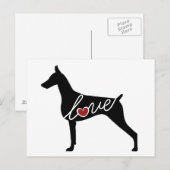 Doberman Liebe Postkarte (Vorne/Hinten)