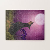 Doberman Lila Fantasy Orchids Doberman Art Puzzle (Horizontal)