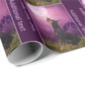 Doberman Lila Moon Fantasy Dog Art Personalisiert Geschenkpapier (Rolleneckpunkt)