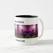 Doberman Lila Orchids Dog Art Personalisiert Zweifarbige Tasse (VorderseiteRechts)