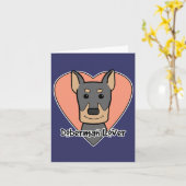 Doberman Lover Karte (Gelbe Blume)