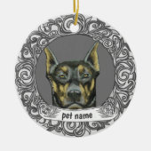Doberman Loving Memory Ornament (Vorne)