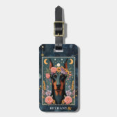 Doberman Luggage Tag Gepäckanhänger (Vorderseite vertikal)