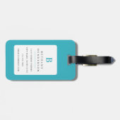 Doberman Luggage Tag Gepäckanhänger (Rückseite horizontal)