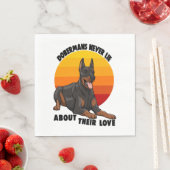 Doberman lügt nie über ihre Liebe Serviette (Beispiel)