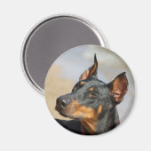 Doberman Magnet (Vorderseite/Rückseite)