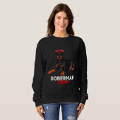 Doberman Mama Funny Dobermann Dog Mama Niedlich Sweatshirt (Vorne ganz)