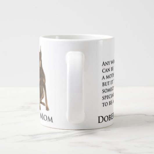 Doberman Mama Jumbo Tasse (Rückseite)
