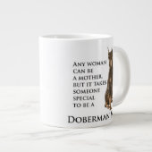 Doberman Mama Jumbo Tasse (Vorderseite Rechts)