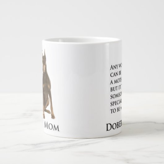 Doberman Mama Jumbo Tasse (Vorderseite)