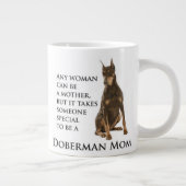 Doberman Mama Jumbo Tasse (Rechts)