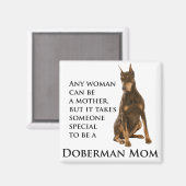 Doberman Mama Magnet (Vorderseite/Rückseite)
