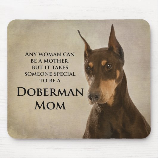 Doberman Mama Mouse Pad Mousepad (Vorne)