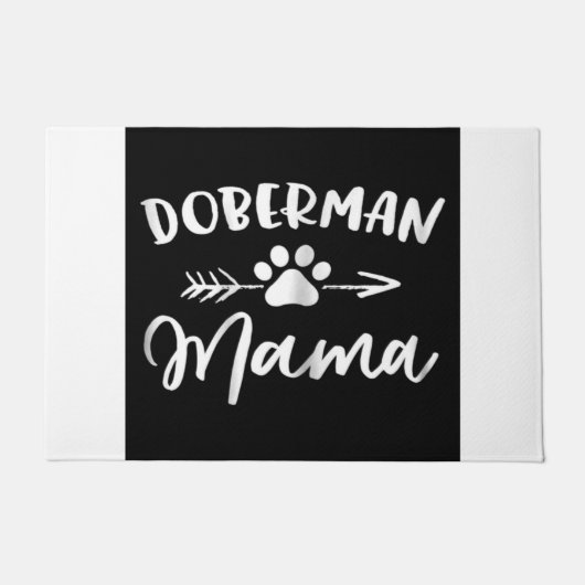 Doberman Mama| Niedliches Doberman Lovers Geschenk Fußmatte (Vorderseite)