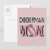 Doberman MAMA Postkarte (Vorne/Hinten)