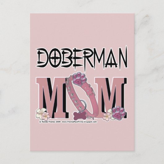 Doberman MAMA Postkarte (Vorderseite)