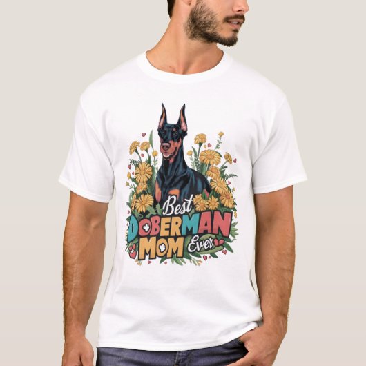 Doberman Mama T-Shirt (Vorderseite)