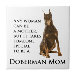 Doberman Mama Tile Fliese