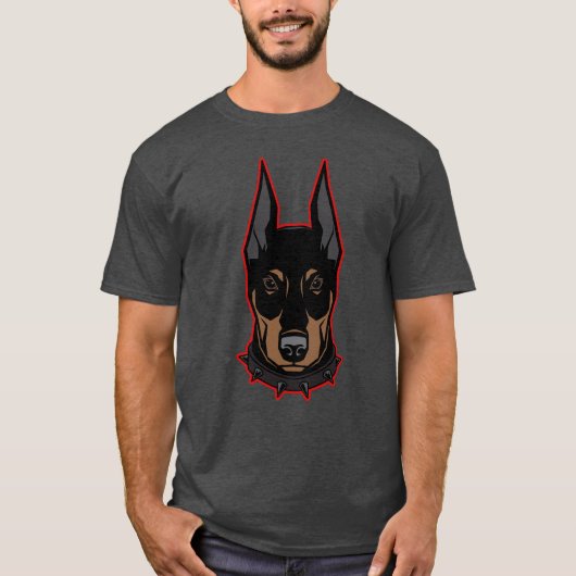 Doberman Mascot Men's T-Shirt (Vorderseite)