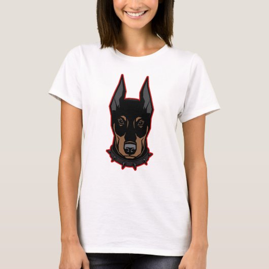 Doberman Mascot Unisex T-Shirt (Vorderseite)