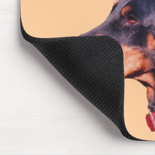 Doberman Mein Hund Smarter als Funny Mousepad (Ecke)
