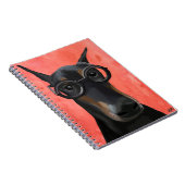 Doberman mit Brille Notizblock (Rechte Seite)