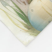 Doberman mit Ostereiern Fleecedecke (Ecke)