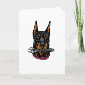 Doberman mit Schlüssel Karte (Vorderseite)
