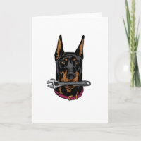 Doberman mit Schlüssel