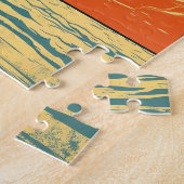 Doberman mit Sonnenbrille an einem tropischen Stra Puzzle (Seite)