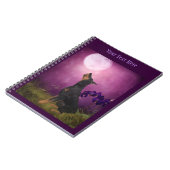 Doberman Moon Fantasy Dog Art Notebook Notizblock (Linke Seite)