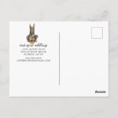 Doberman Moving Ankündigung Postkarte (Rückseite)