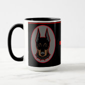 Doberman Name Coffee Gift Coffee Tasse (Links)