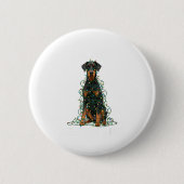 Doberman Nscher Christmas I'm Fine Everything Is F Button (Vorderseite)
