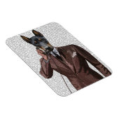 Doberman on Phone Magnet (Rechte Seite)