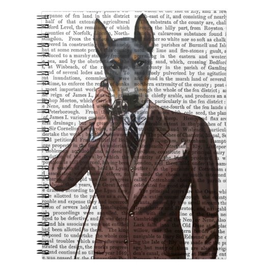 Doberman on Phone Notizblock (Vorderseite)