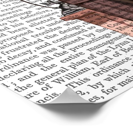 Doberman on Phone Poster (Ecke)