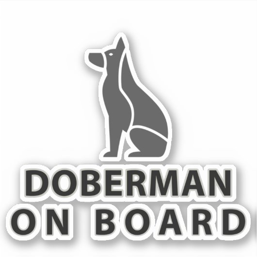 Doberman Onboard Aufkleber (Vorderseite)