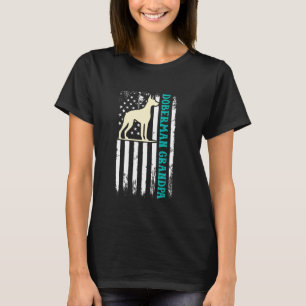 DOBERMAN-OPAPA Hund Opa Dobermänner Großväter D T-Shirt