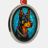 Doberman Ornament Aus Metall (Rechts)