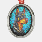 Doberman Ornament Aus Metall (Links)