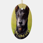 Doberman Ornament Personalisiert Hunde Dekoration (Rechts)