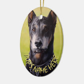 Doberman Ornament Personalisiert Hunde Dekoration (Links)