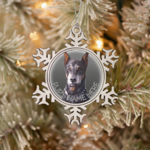 Doberman Ornament Personalisiert Hunde Dekoration