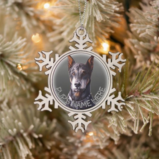 Doberman Ornament Personalisiert Hunde Dekoration (Baum)