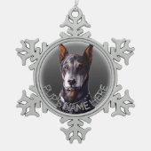 Doberman Ornament Personalisiert Hunde Dekoration (Vorderseite)