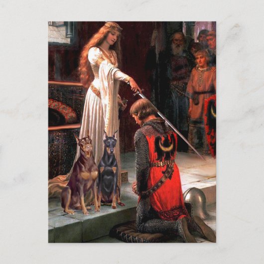 Doberman Pair - Die Akkolade Postkarte (Vorderseite)