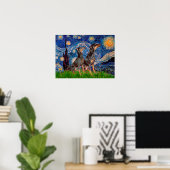 Doberman Pair - Starry Night Poster (Heimbüro)