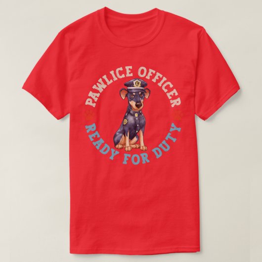 Doberman Pawlice Officer T-Shirt (Design vorne)